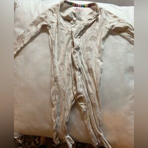 Magnetic Me Cream Baby Onesie with Elephant Print